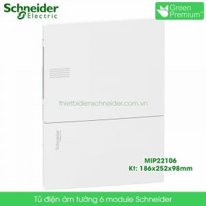 MIP22106 Tủ điện âm tường 6 module Schneider