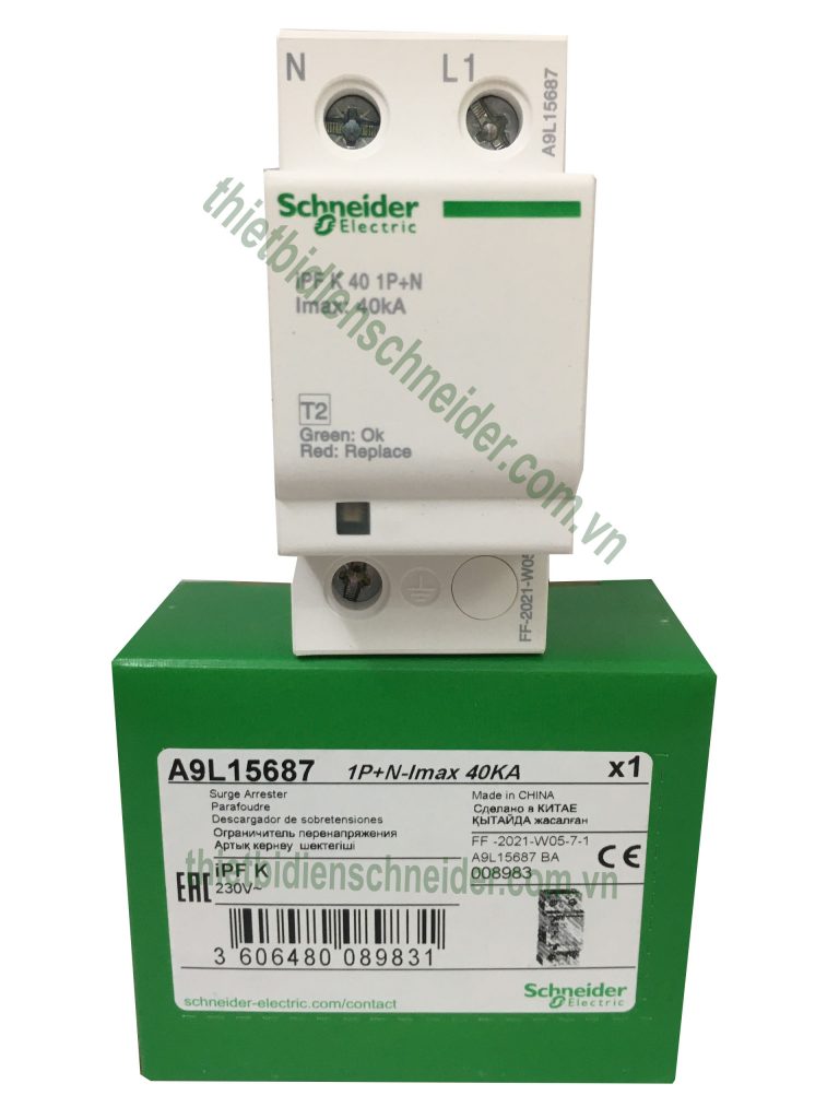 Chống sét lan truyền A9L15687 1P+N 40kA Schneider Hình ảnh thực tế chống sét lan truyền 1P+N 40kA A9L15687 Schneider