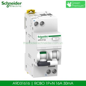 A9D31616 Schneider RCBO 1P+N 16A 30mA