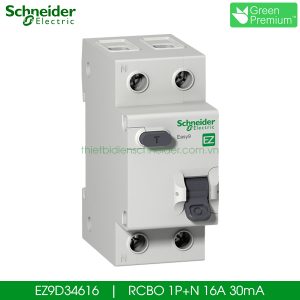 EZ9D34616 Schneider RCBO 1P+N 16A 30mA