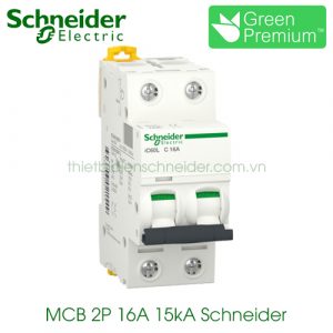 MCB 2P 16A 15kA Schneider A9F94216