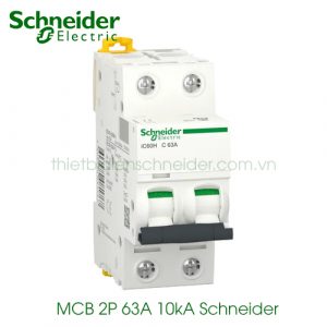 MCB 2P 63A 10kA Schneider A9F84263