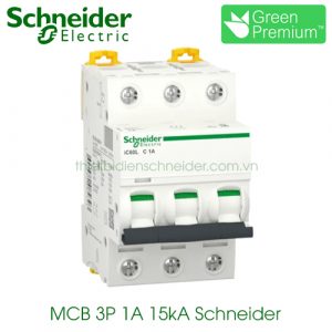 MCB 3P 1A 15kA Schneider A9F94301