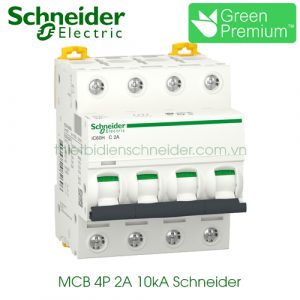 MCB 4P 2A 10kA Schneider A9F84402