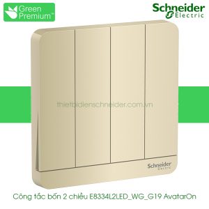 Công tắc bốn 2 chiều E8334L2LED_WG_G19 AvatarOn Schneider