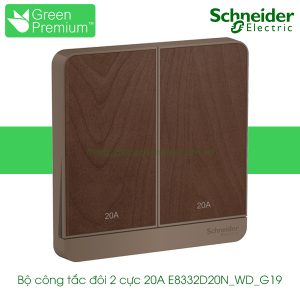 Công tắc đôi 2 cực 20A E8332D20N_WD_G19 AvatarOn Schneider