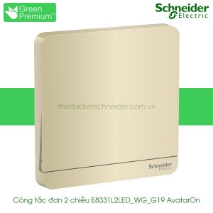 Công tắc đơn 2 chiều E8331L2LED_WG_G19 AvatarOn Schneider