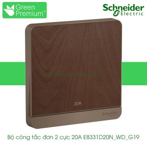 Công tắc đơn 2 cực 20A E8331D20N_WD_G19 AvatarOn Schneider