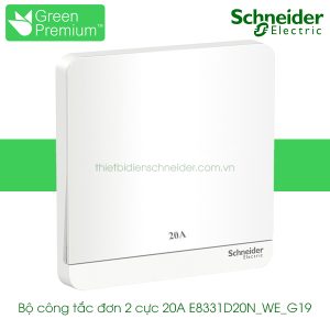 Công tắc đơn 2 cực 20A E8331D20N_WE_G19 AvatarOn Schneider