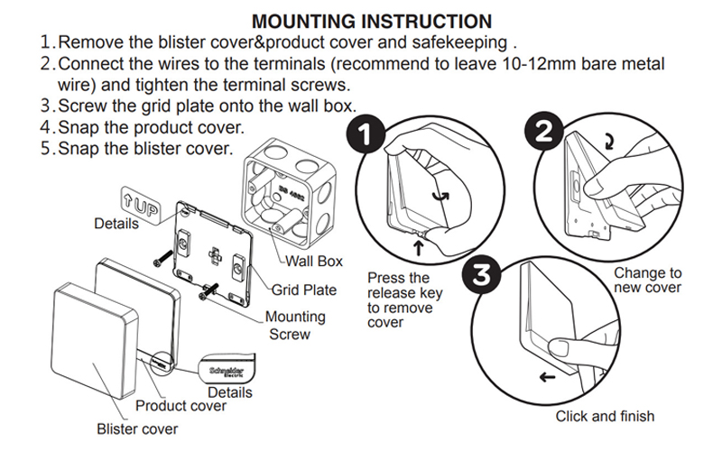 Hướng dẫn cách lắp đặt công tắc ổ cắm Schneider