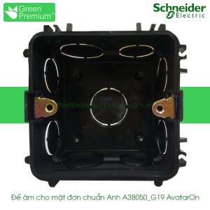 Đế âm vuông Schneider A3B050_G19 Schneider
