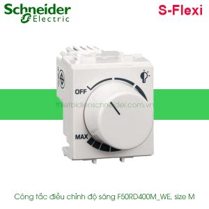 Công tắc điều chỉnh độ sáng đèn F50RD400M_WE Schneider S-Flexi