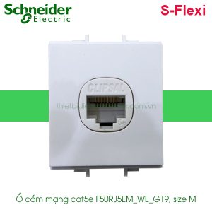 Ổ cắm mạng cat5e F50RJ5EM_WE_G19 Schneider S-Flexi