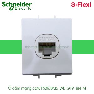 Ổ cắm mạng cat6 F50RJ8M6_WE_G19 Schneider S-Flexi