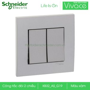 Công tắc đôi 2 chiều KB32_AS_G19 Schneider Vivace