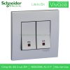 Công tắc đôi 2 cực 20A KB32D20NE_AS_G19 Schneider Vivace (công tắc bình nóng lạnh) Công tắc đôi 2 cực 20A KB32D20NE_AS_G19 Schneider Vivace