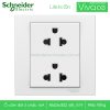 Ổ cắm đôi 3 chấu 16A KB426UES2_WE_G19 Schneider Vivace Ổ cắm đôi 3 chấu 16A KB426UES2_WE_G19 Schneider Vivace