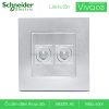 Ổ cắm điện thoại đôi KB32TS_AS Schneider Vivace Ổ cắm điện thoại Schneider KB32TS_AS Vivace