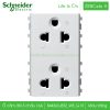 Ổ cắm đôi 3 chấu 84426LUES2_WE_G19 Zencelo A Schneider, size L Ổ cắm đôi 3 chấu size L 84426LUES2_WE_G19 Zencelo A Schneider