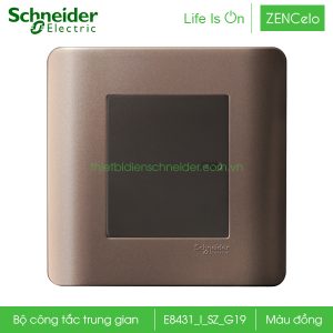 Công tắc trung gian E8431_I_SZ_G19 Zencelo Schneider, màu đồng