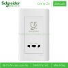 Bộ ổ cắm dao cạo râu E84T727V_WE Zencelo Schneider Ổ cắm dao cạo râu E84T727V_WE Zencelo Schneider màu trắng