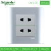 Ổ cắm đôi 2 chấu E84426U2_SA_G19 Zencelo Schneider màu xám