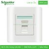 Bộ ổ cắm mạng cat6 đơn E8431RJS_6_G19 Zencelo Schneider Ổ cắm mạng đơn cat6 E8431RJS_6_G19 Zencelo Schneider màu trắng