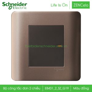Công tắc đơn 2 chiều E8431_2_SZ_G19 Zencelo Schneider màu đồng