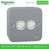 Bộ công tắc đôi 2 chiều 10A mặt kim loại ESM32_2_3A_G19 E30&EMS Schneider