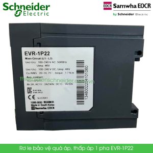 Rơ le bảo vệ quá áp thấp áp 1 pha EVR-1P22 Schneider Samwha