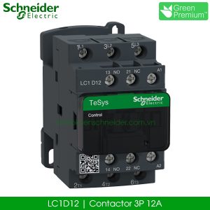 LC1D12 Schneider Contactor 3P 12A