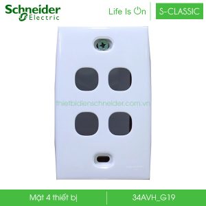 Mặt 4 thiết bị 34AVH_G19 S-Classic Schneider