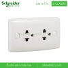 Ổ cắm đôi 3 chấu E426UEST2_T_G19 S-Classic Schneider Ổ cắm đôi 3 chấu E426UEST2_T_G19 S-Classic Schneider