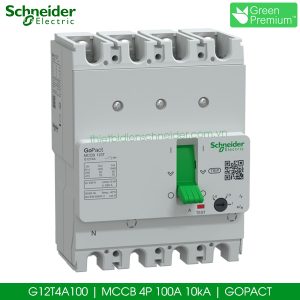 G12T4A100 Gopact MCCB 4P 100A 10kA Schneider loại chỉnh dòng