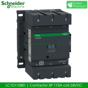 LC1D115BD Contactor 3P 115A coil 24VDC Schneider