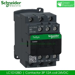 LC1D12BD Schneider contactor 3P 12A coil 24VDC