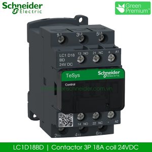 LC1D18BD Schneider Contactor 3P 18A coil 24VDC