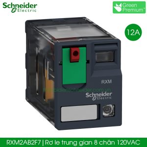 RXM2AB2F7 Schneider rơ le trung gian 8 chân 120VAC 12A