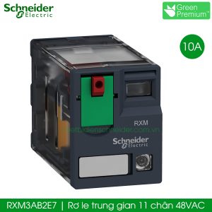 RXM3AB2E7 Schneider rơ le trung gian 11 chân 48VAC 10A