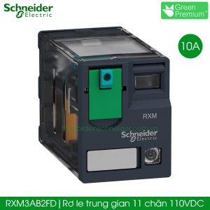 RXM3AB2FD Schneider rơ le trung gian 11 chân 110VDC 10A