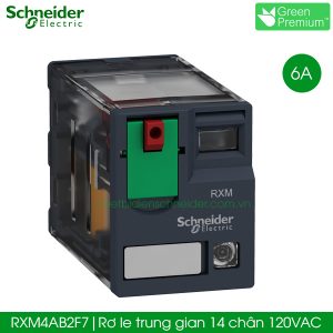 RXM4AB2F7 Schneider rơ le trung gian 14 chân 120VAC 6A