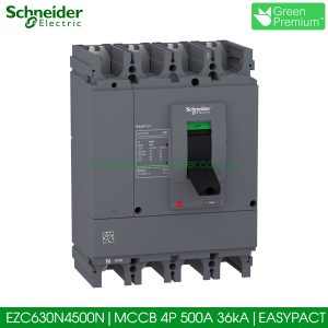 EZC630N4500N Schneider MCCB 4P 500A 36kA EasyPact EZC630