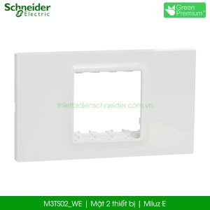 M3TS02_WE Mặt 2 thiết bị Schneider Miluz E