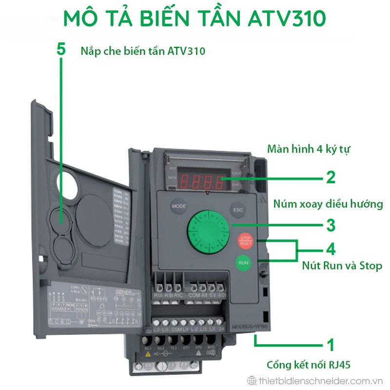 ATV310HU30N4E - Biến tần Schneider 3kW 3 pha 380V Mô tả biến tần ATV310 Schneider