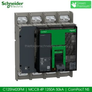 C125N420FM MCCB 4P 1250A 50kA Schneider CompacT NS