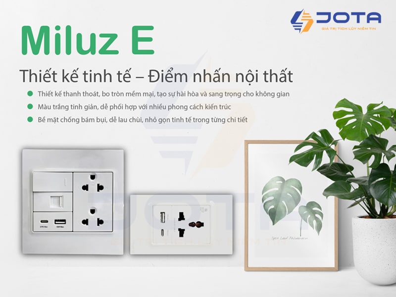 Công tắc ổ cắm Schneider Miluz E