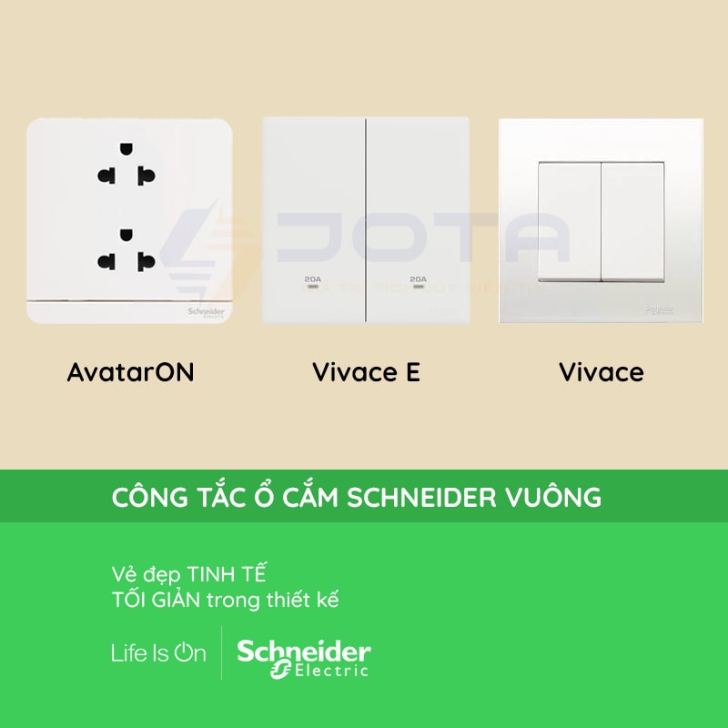 Công tắc Schneider vuông