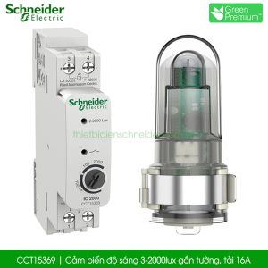 CCT15369 Schneider cảm biến độ sáng 3-2000lux gắn tường, tải 16A