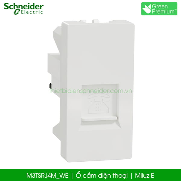 M3TSRJ4M_WE ổ cắm điện thoại Schneider Miluz E M3TSRJ4M_WE ổ cắm điện thoại Schneider Miluz E