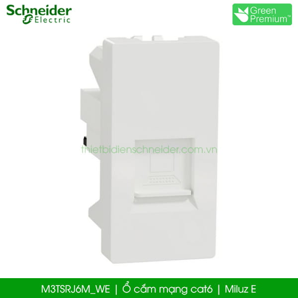 M3TSRJ6M_WE ổ cắm mạng cat6 Schneider Miluz E M3TSRJ6M_WE ổ cắm mạng cat6 Schneider Miluz E